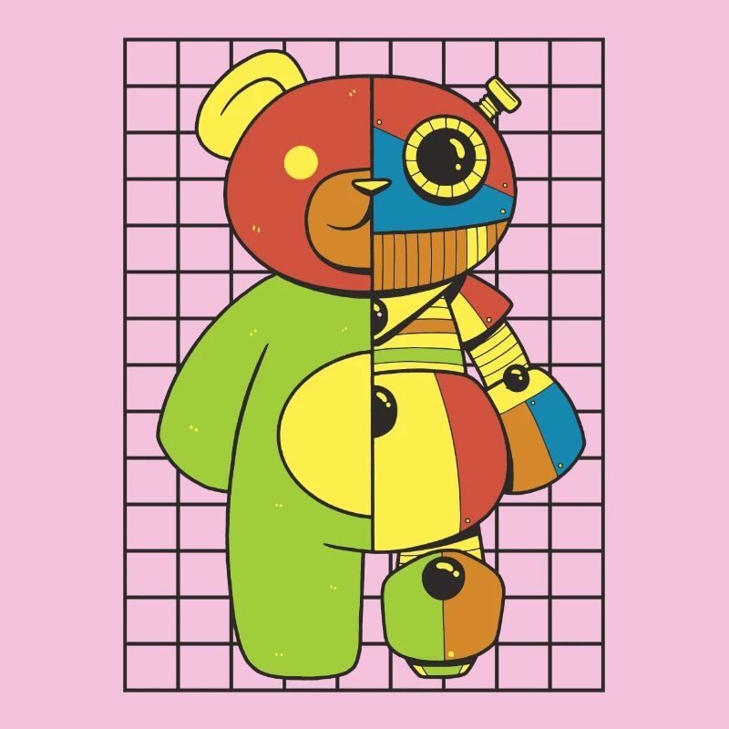 Teddy bear, robot