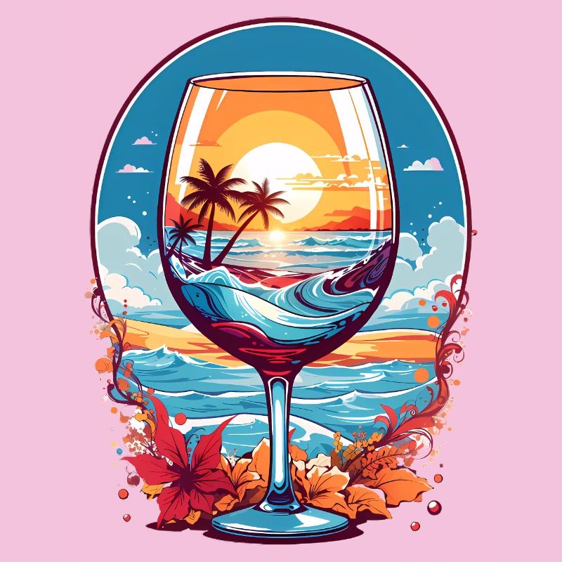 Verre de vin de plage