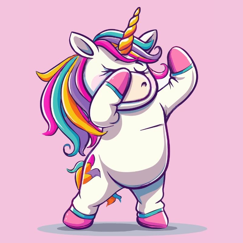 Regenbogen Dab Einhorn