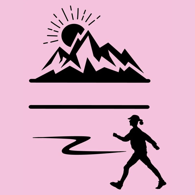 Wandererin Berge Banner