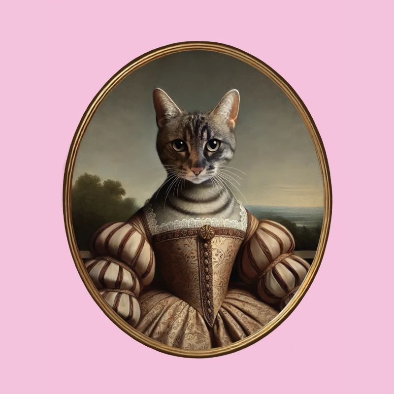 Bengalkatze im Stil der Renaissance