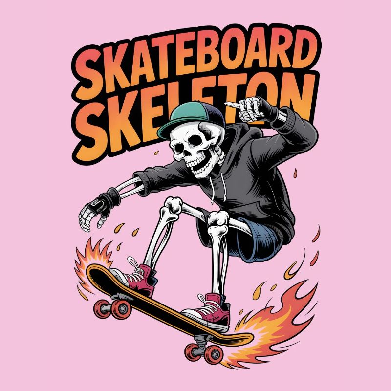Skateboard Skelett Dynamisches Design