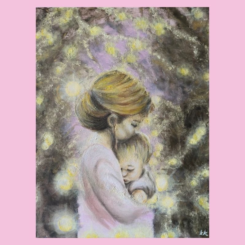 Ätherische Nacht Mutter und Kind