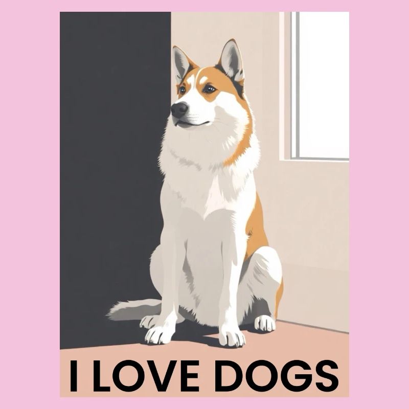 Joli chien avec une devise d'amour canin