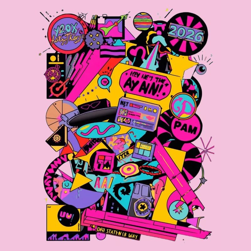 Néon Rétro Pop Art Design 2000's 90's