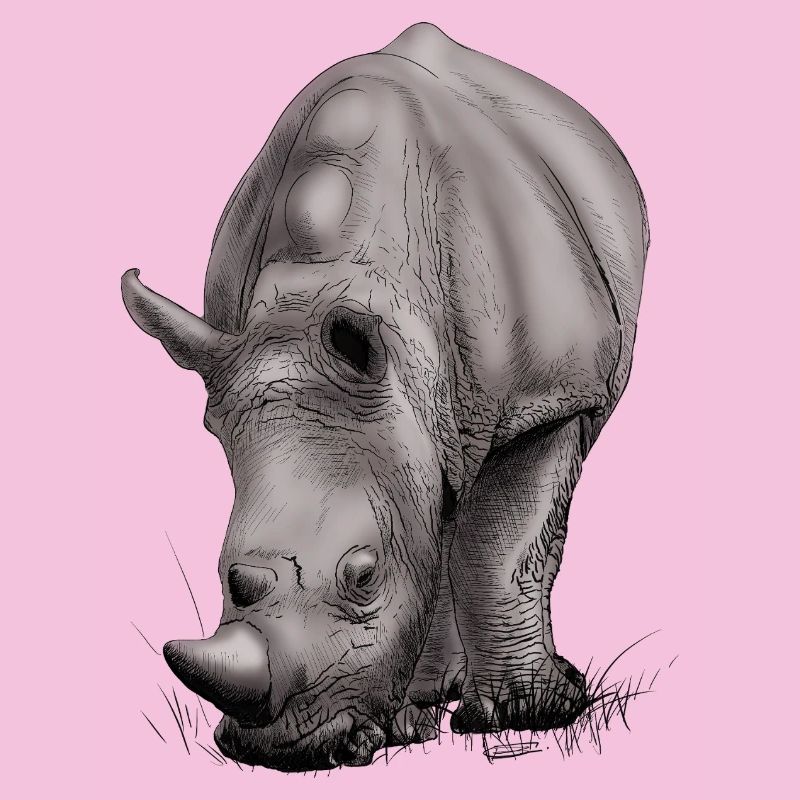 Realistic Rhino creative design