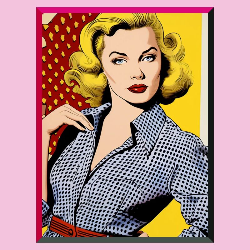 Pop Art Diva Retro Look Polka Dot Blouse Mode