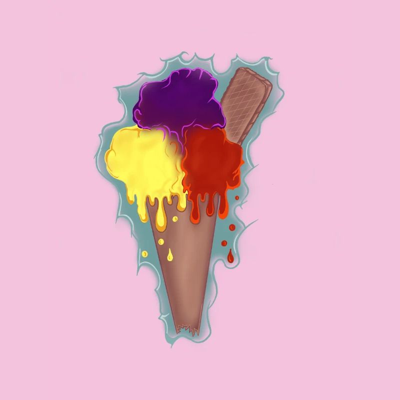 Regenbogen Eis 