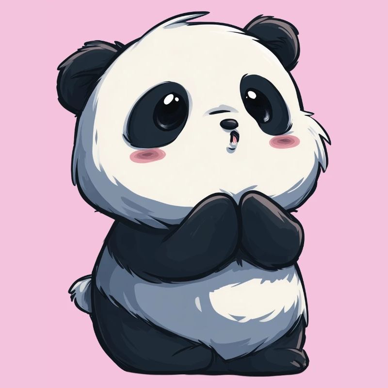 Innocent cute panda, adorable for lovers