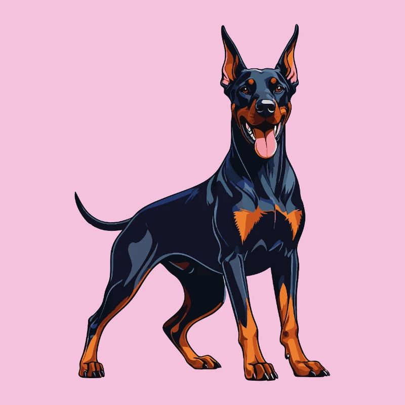 Starker Dobermann – Ausdrucksstarkes Dobie Design