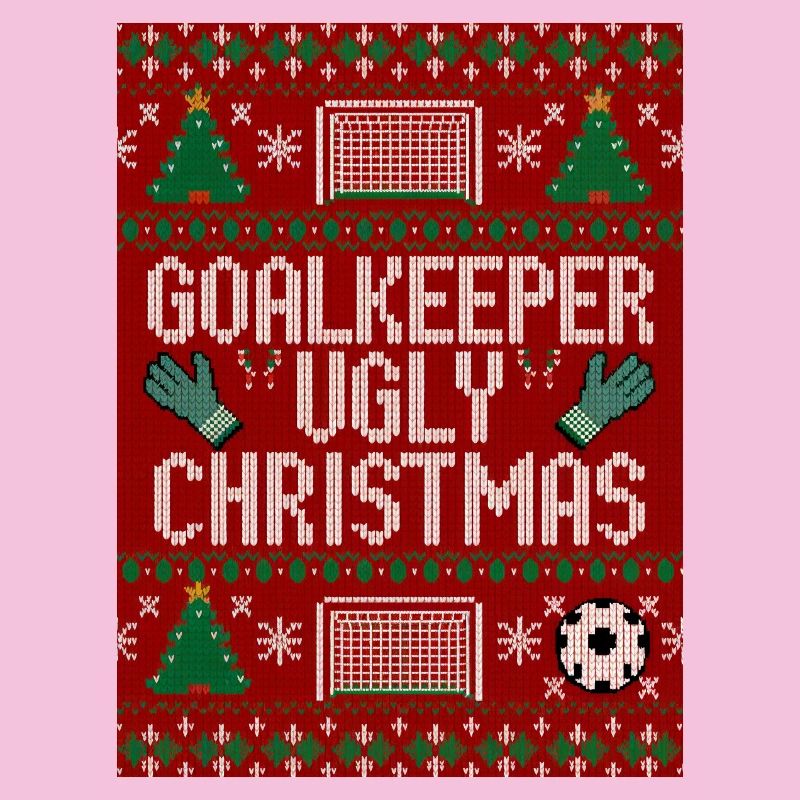Torwart hässlicher Weihnachtspullover Design