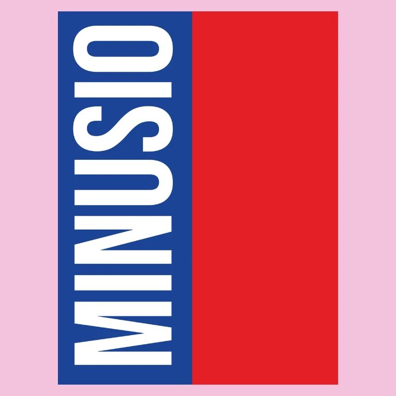 Minusio Vertical Typography Blue Red
