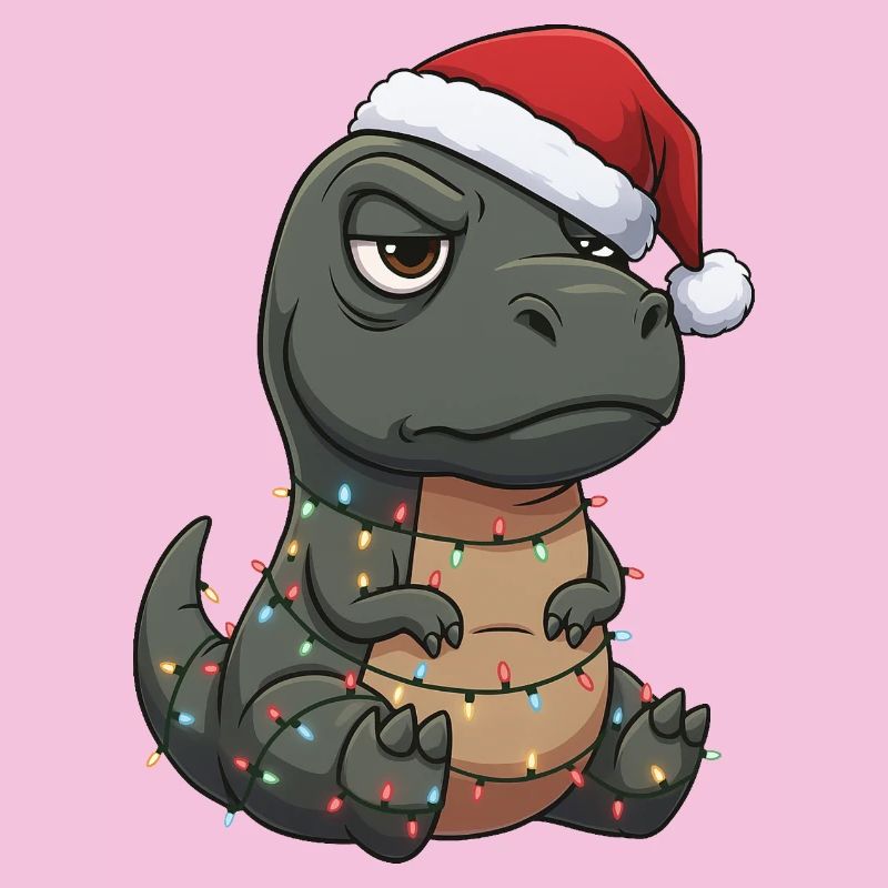 Grumpy Dino Santa Claus Clumsy Santa Gesche