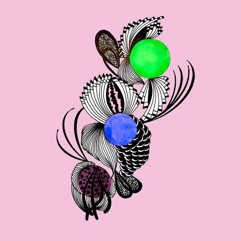 Alignez les fleurs avec des boules de couleur
