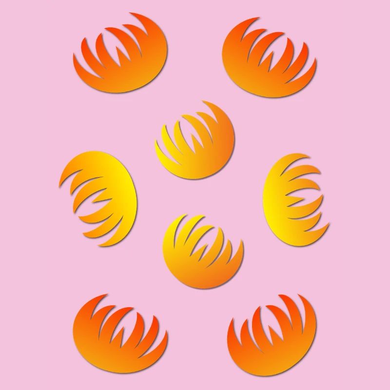 Flame Ring Pattern Yellow Orange