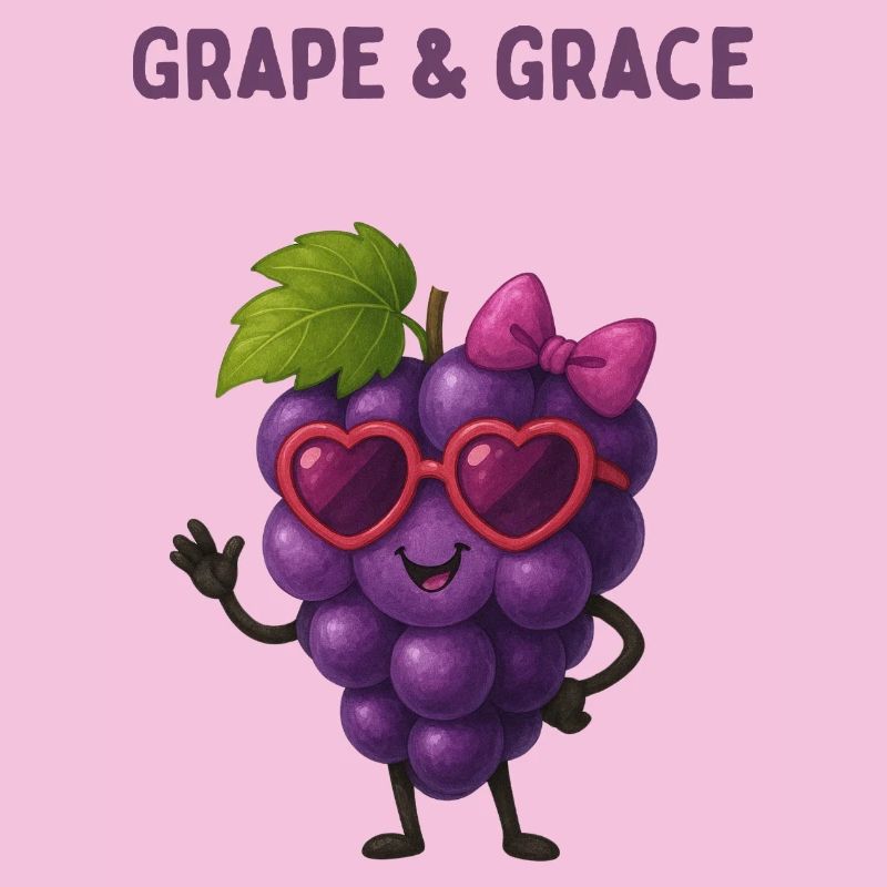 Grape Grace - Grape with Heart Glasses