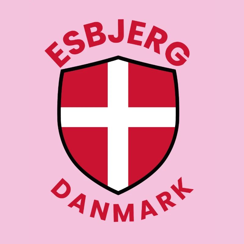 Bouclier du Danemark d’Esbjerg avec drapeau danois