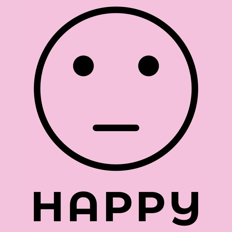 "HAPPY" Neutral Face