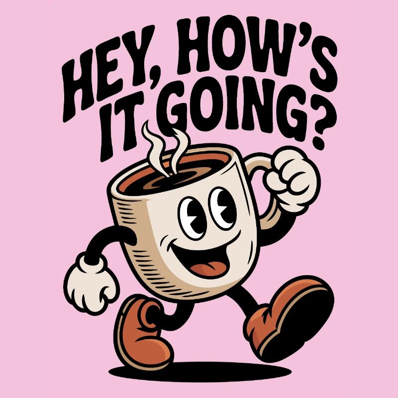 Lachender Kaffeebecher