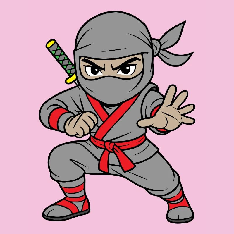 Grauer Ninja Schattenkrieger