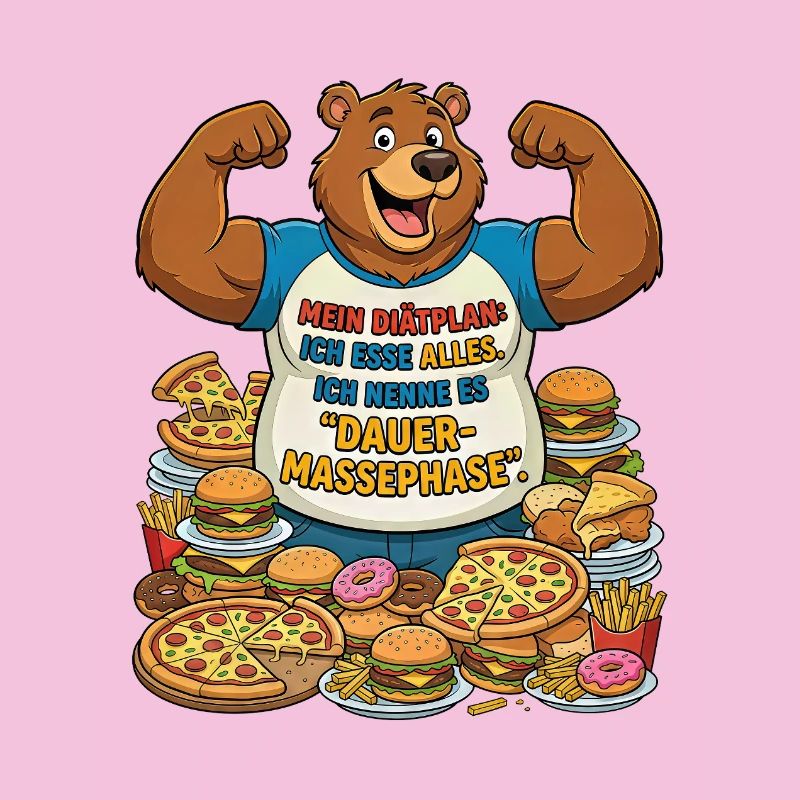 Dauer-Massephase: Bär mit Pizza