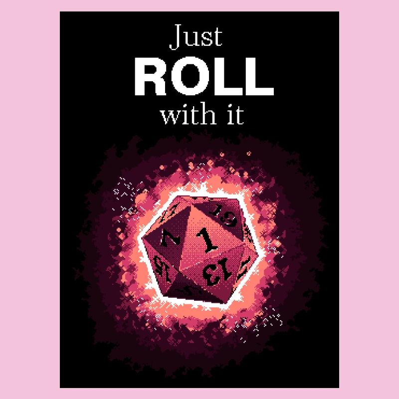 Faites simplement avec les dés rétro d20 magenta