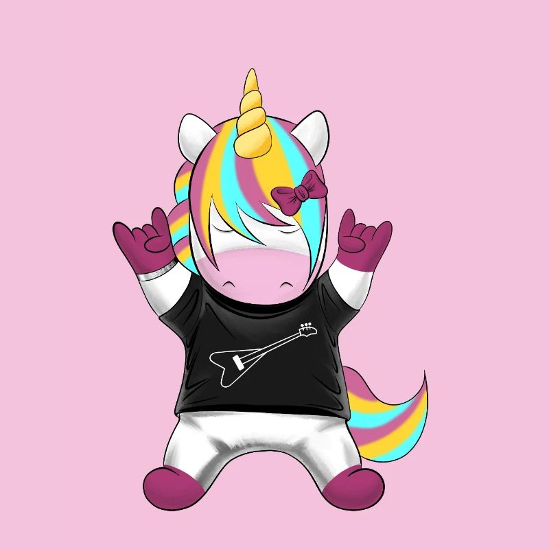 Regenbogen Einhorn Rocker