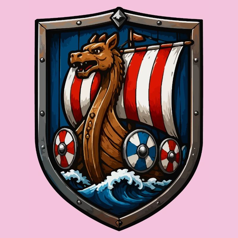 Wikinger Drachenboot Schild