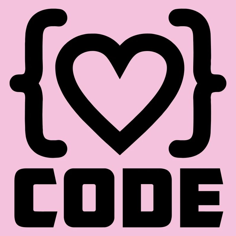 Herzprogrammierer Code Logo mit Text CODE