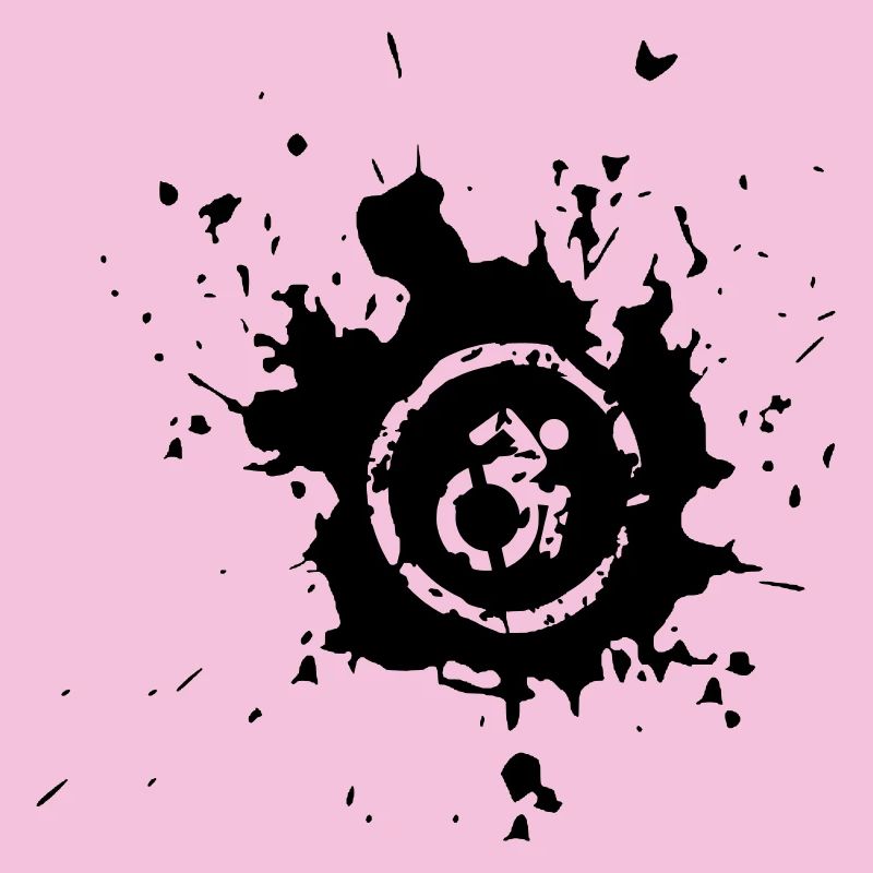 Rollstuhl-Symbol mit Farbspritzer #