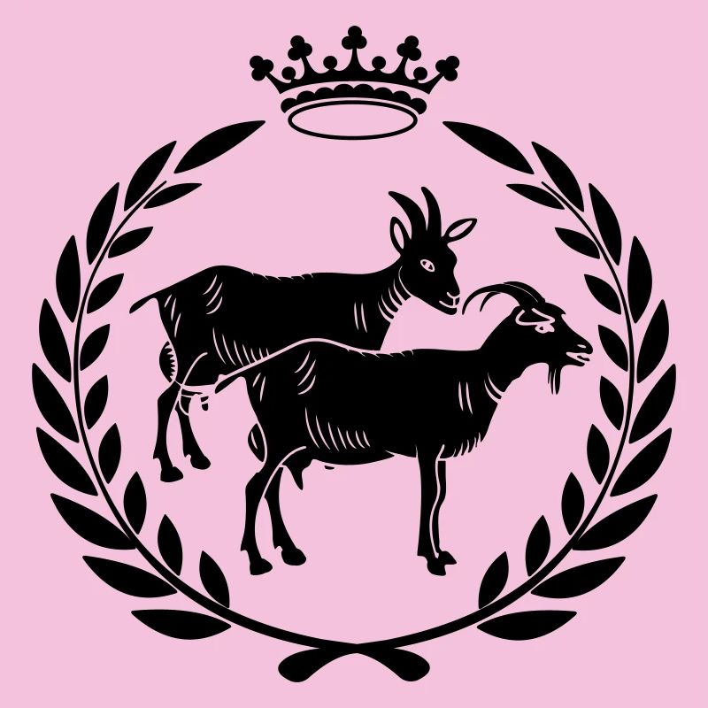Couronne de laurier logo de chèvre