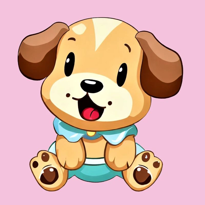 Conception de dessin animé adorable chiot