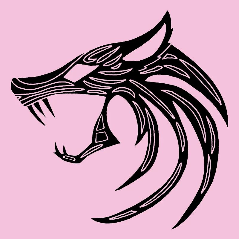 Schwarzer dämonischer Wolf
