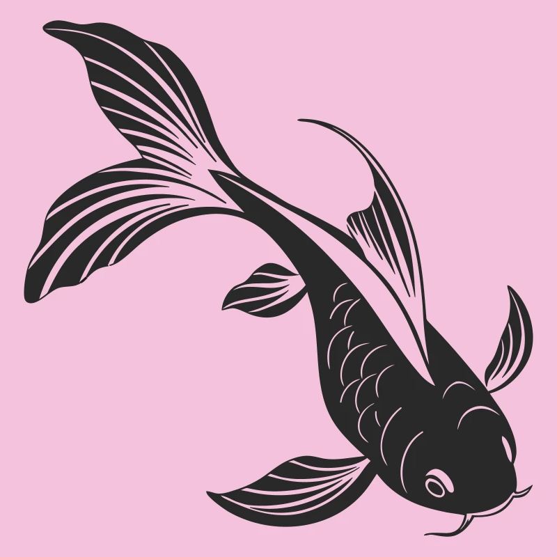Conception élégante de silhouette de poisson