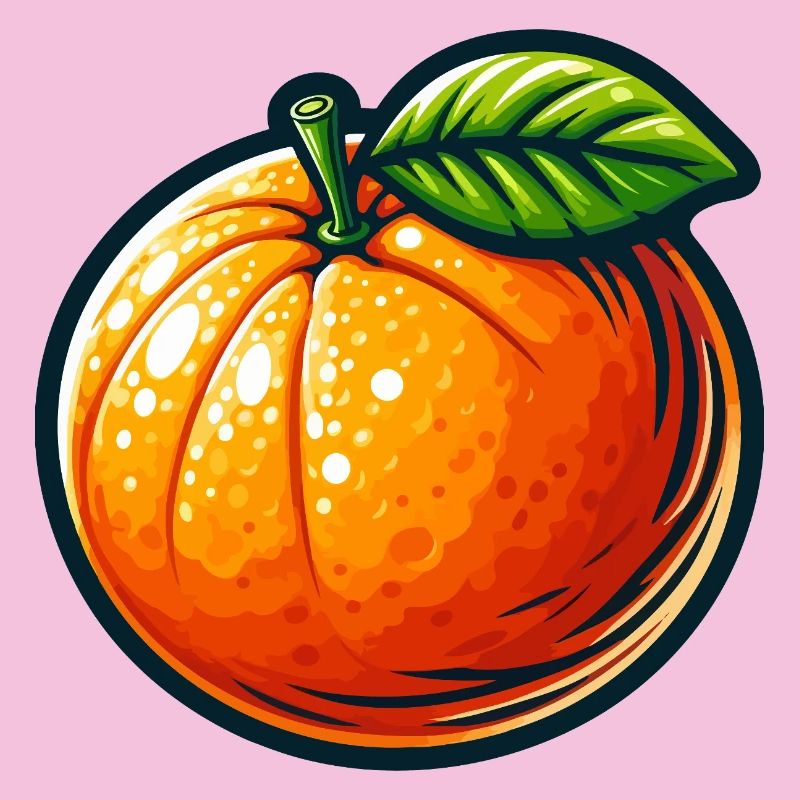 Orange stylisée Zeste éclatant