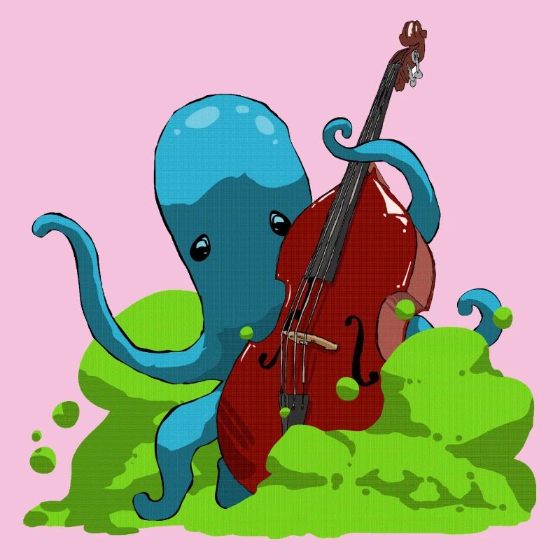 Octopus joue de la basse