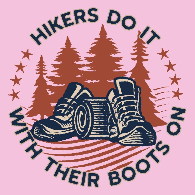 Lustige Wanderschuhe Kreis Abzeichen