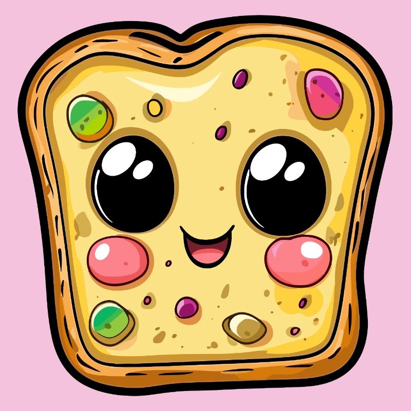 Kawaii Pizza Slice Face