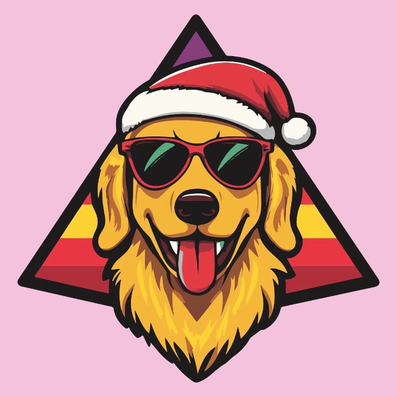 Hund im Santa-Style 