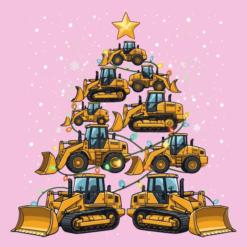 Funny Bulldozer Christmas Tree Gift