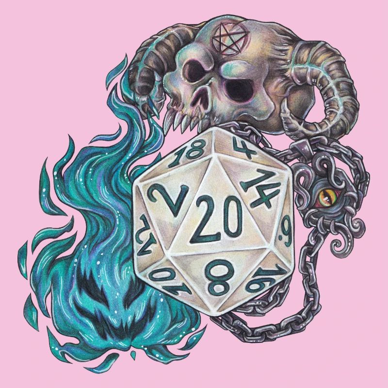 Rollenspiel Tabletop D20 Würfel Geschenk Warlock