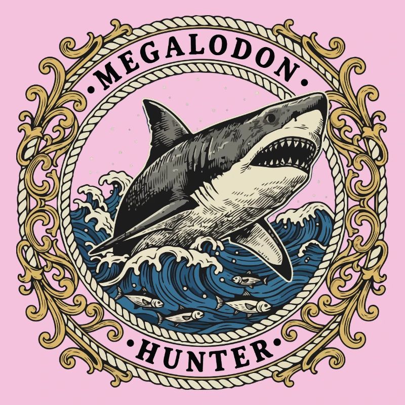Megalodon Hunter Vintage Ocean Patch