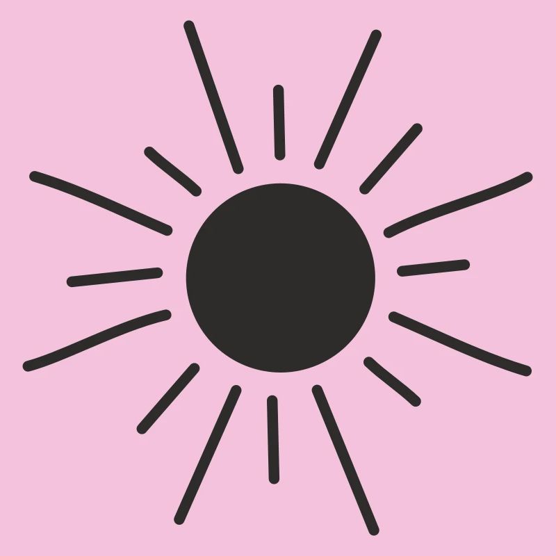 Soleil tiré joyeusement
