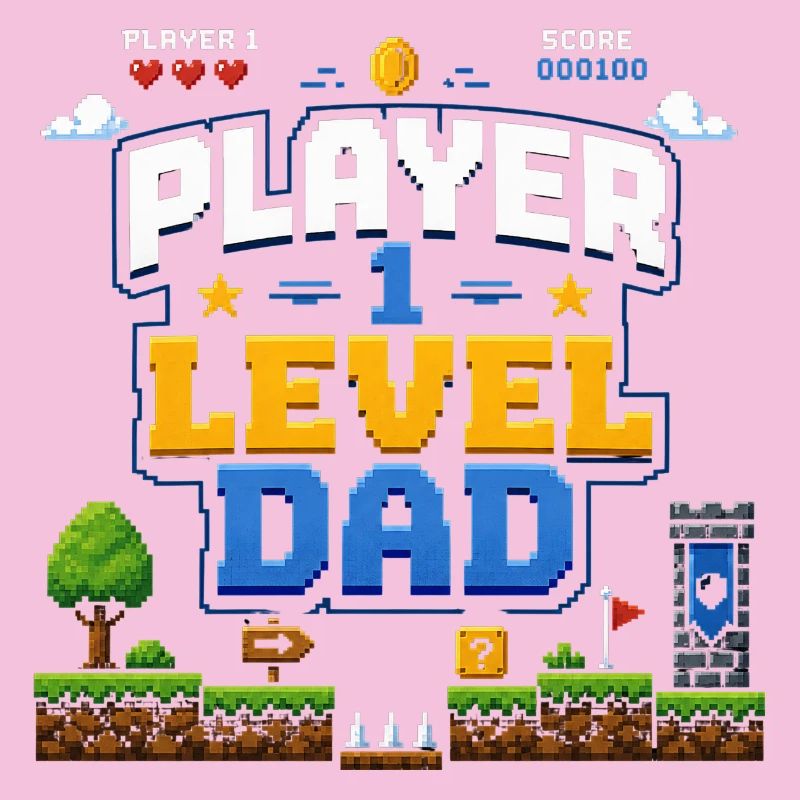 Pixel Level Father : Monde de jeu rétro