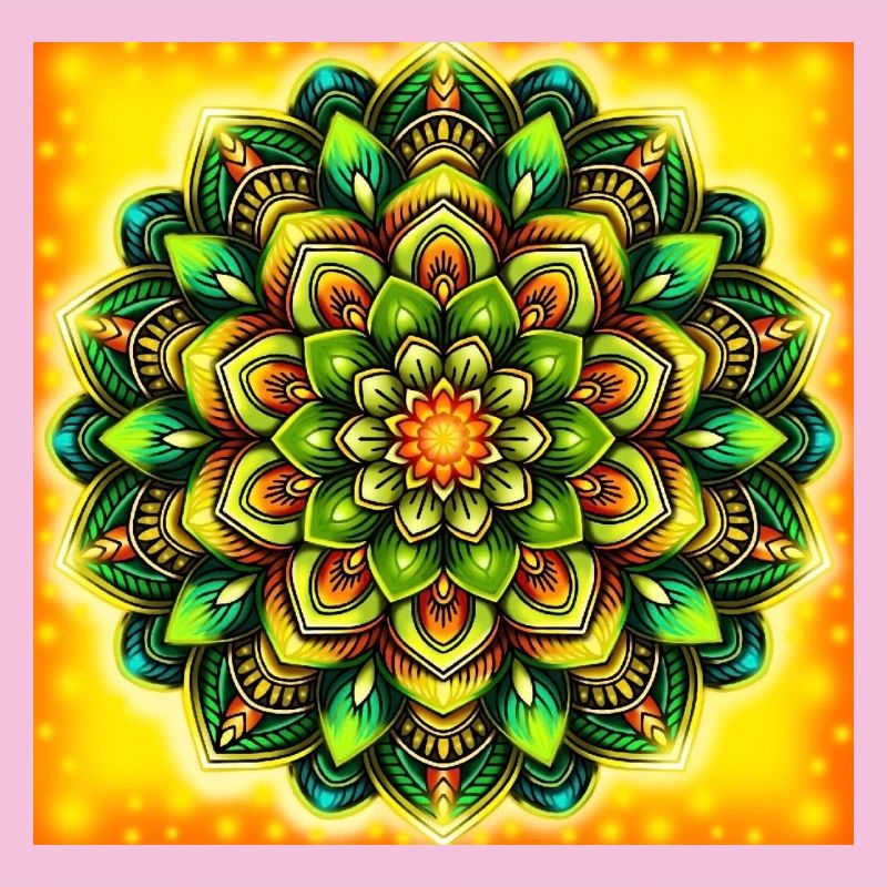 Motif de fleurs Mandala lumineuses