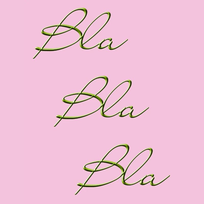 Bla Bla Dreifach Grüner Script