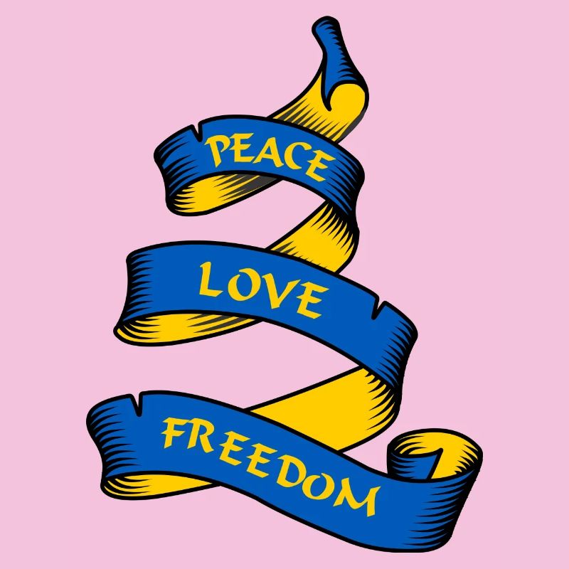 Bannière curl avec texte Ukraine