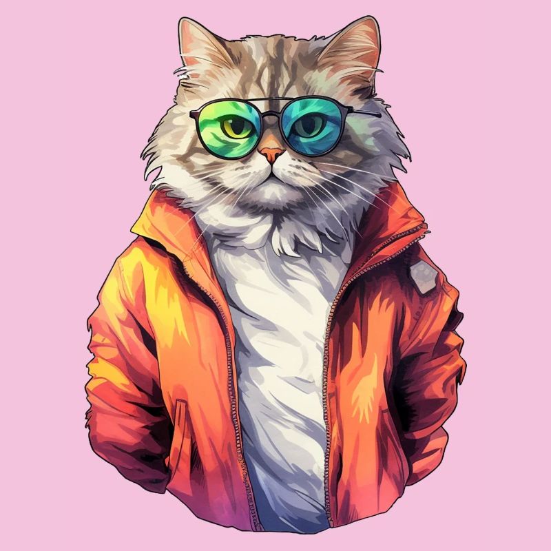 Cool 80s Cat