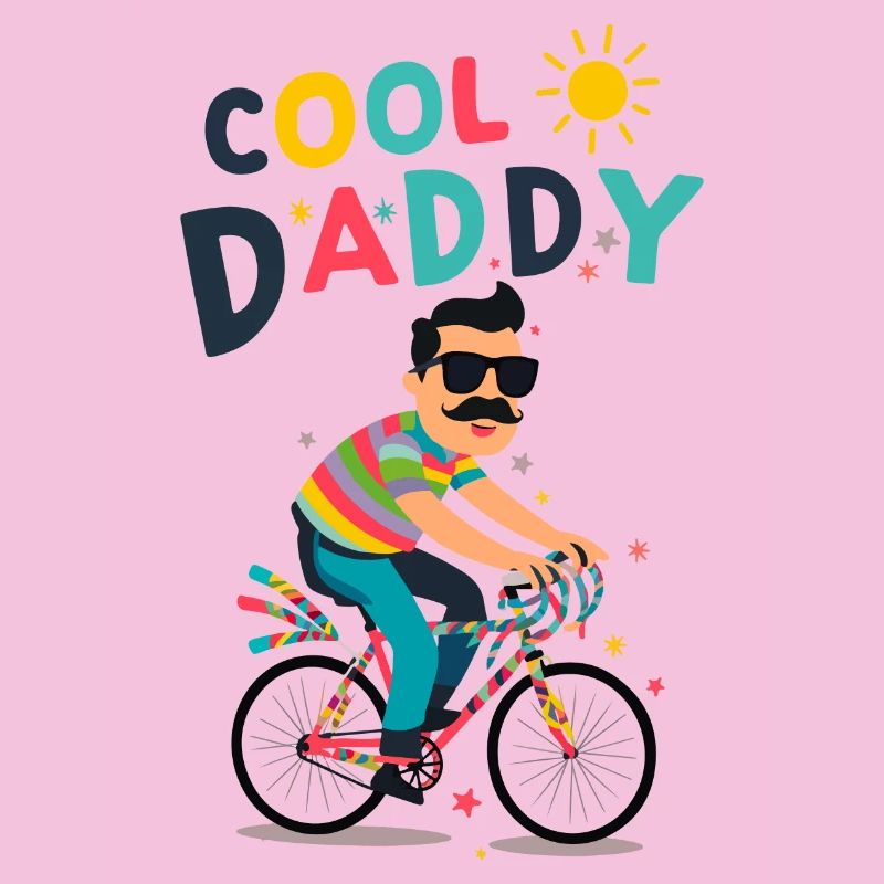 Lebendiges cooles Daddy-Radfahrer-Design