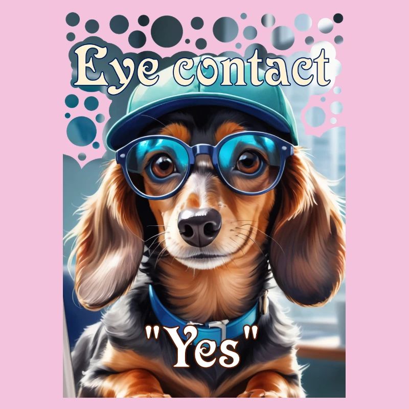 Teckel Look Teckel avec capuchon Lunettes élégantes